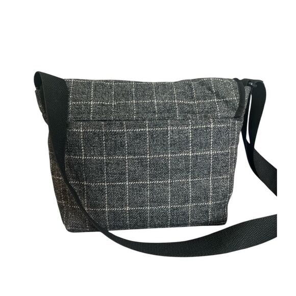 Vintage Kate Spade Gray Wool Crossbody Messenger Bag Travel - Picture 3 of 6